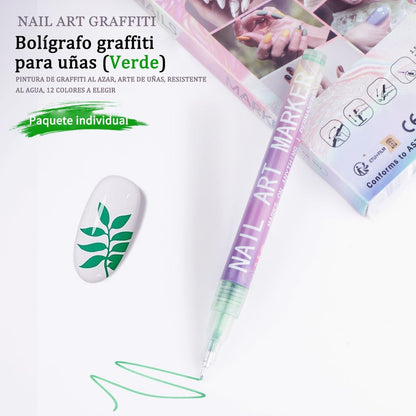 🎨Set of 12 colorful nail art markers🌈