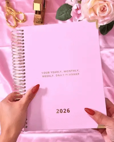 📅✍️2026 Daily Planner with Hourly Schedule - All-in-One Yearly, Monthly & Weekly Organizer(✨Hardcover)