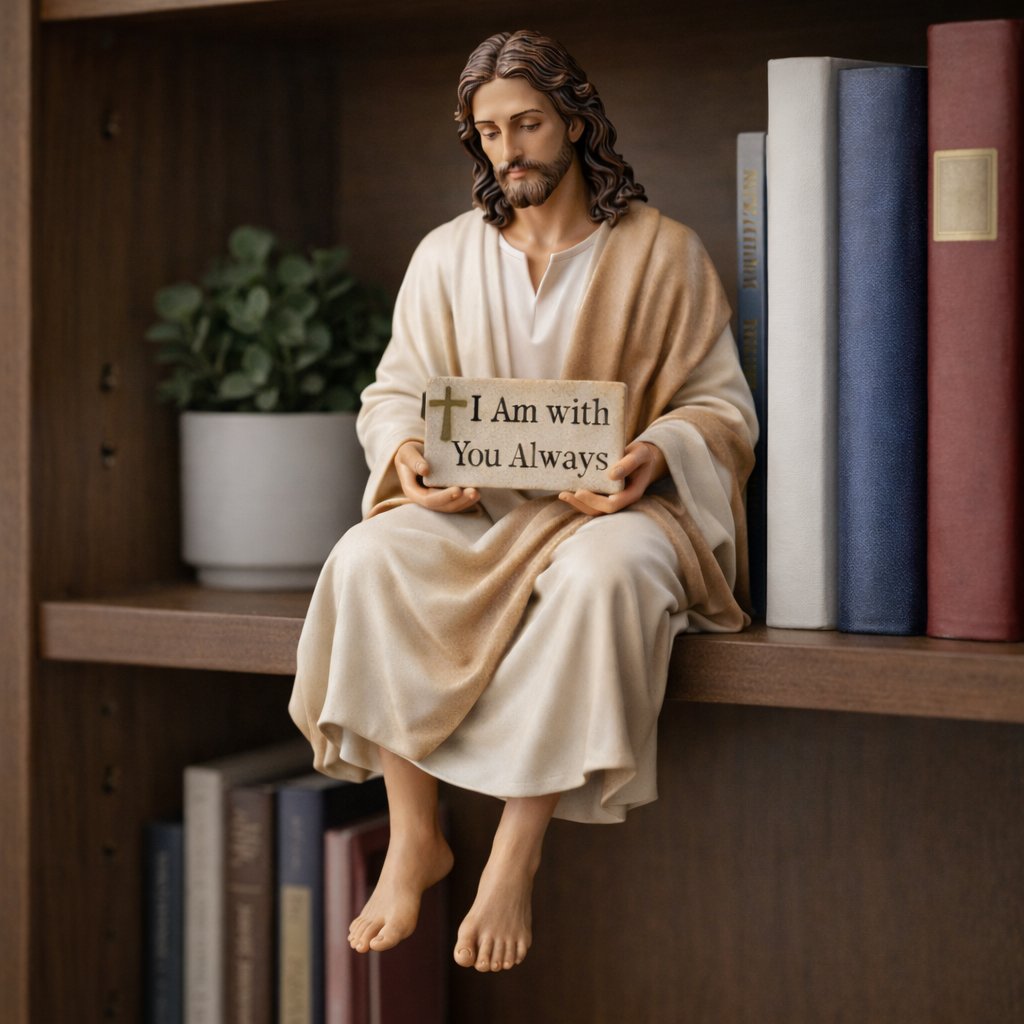 ✨Hand-Painted Jesus Figurine✝️Serene Desk Companion🙏