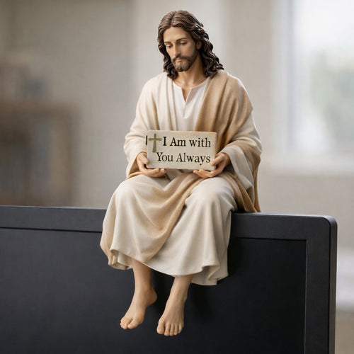 ✨Hand-Painted Jesus Figurine✝️Serene Desk Companion🙏