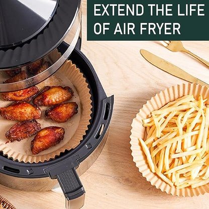 🔥 LAST DAY 49% OFF - ✨100 Pcs Air Fryer Paper Liners, Air Fryer Liners Disposable for Microwave🍟✨