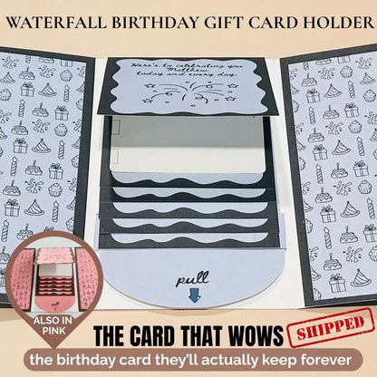 🎁LAST DAY 50% OFF - 🎂✨Handmade Waterfall Birthday Gift Card Booklet