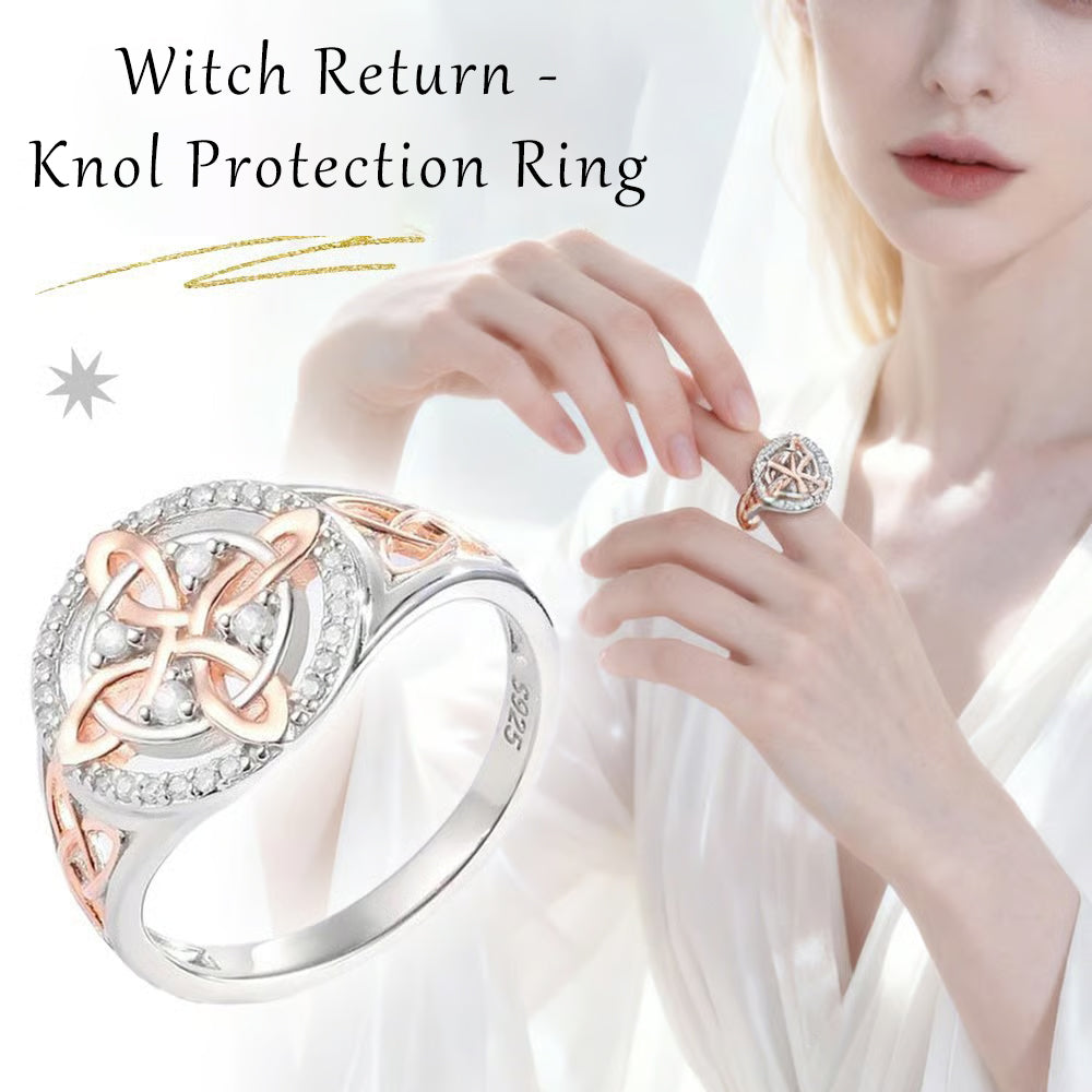 🔮💍 Handcrafted Witch's Return Knot Protection Ring 💞 Protect your loved ones
