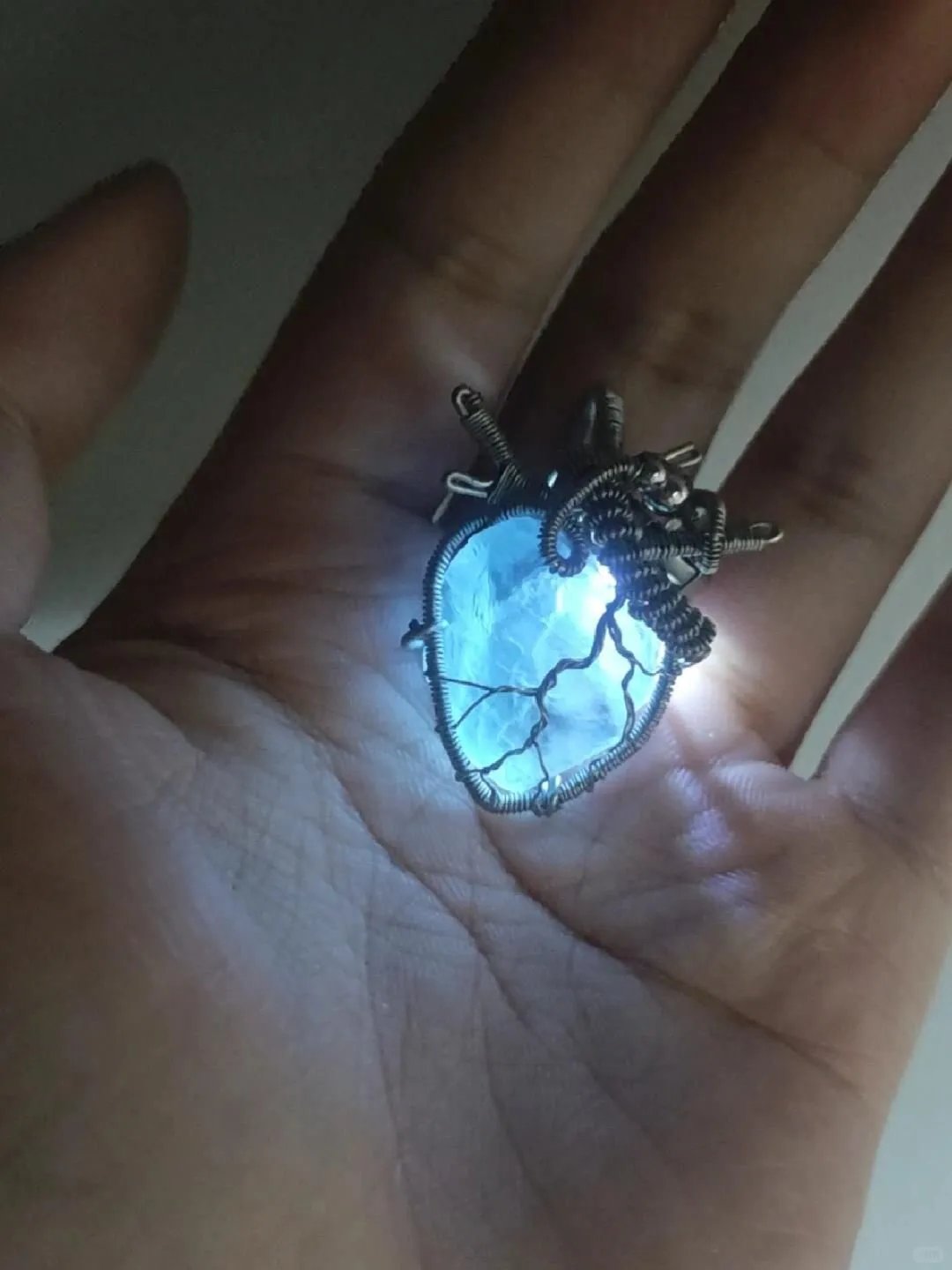 ✨New "Heartbeat" Statement Piece — Breathing Handmade Crystal Heart Necklace🫀