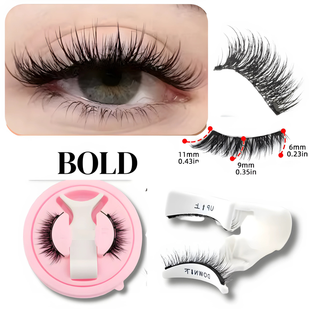 Magnetic Eyelashes Kit - Spiky Eyelash Clusters with Applicator Eyelash Curlers & Eyebrow Kit Glue-Free Waterproof Lightweight