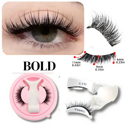 Magnetic Eyelashes Kit - Spiky Eyelash Clusters with Applicator Eyelash Curlers & Eyebrow Kit Glue-Free Waterproof Lightweight