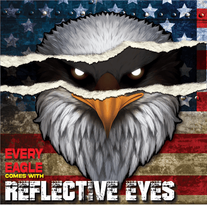 🔥Last Day 49% OFF - 🦅Reflective Eagle Eyes USA Flag Decal – Waterproof Patriotic Vinyl Sticker for Trucks, Cars & Gear