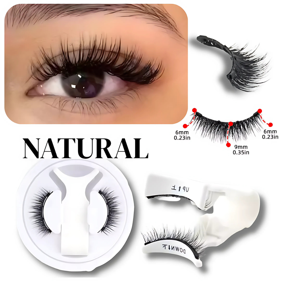 Magnetic Eyelashes Kit - Spiky Eyelash Clusters with Applicator Eyelash Curlers & Eyebrow Kit Glue-Free Waterproof Lightweight