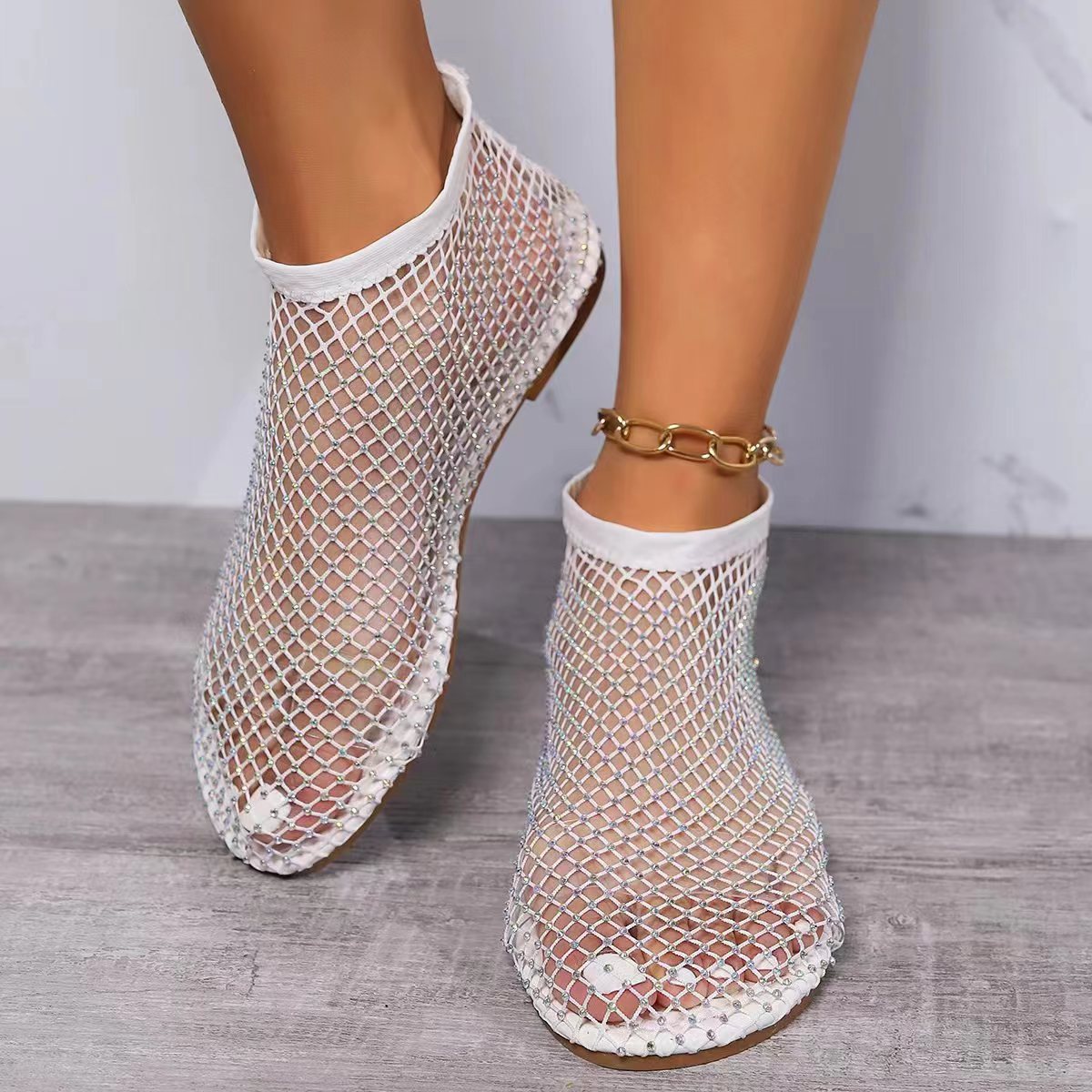 🔥HOT SALE 49% OFF-Ultra-Light Mesh Rhinestone Flats for Everyday Comfort.