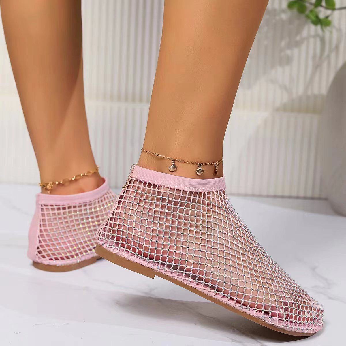 🔥HOT SALE 49% OFF-Ultra-Light Mesh Rhinestone Flats for Everyday Comfort.