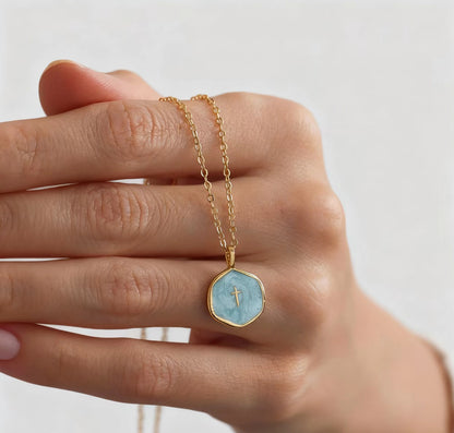 New Arrival✨The "Serene Faith" Vintage Oval Cross Necklace