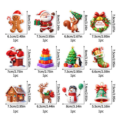 🎅Christmas 3D Glowing Wall Decals, Christmas Wall Decals🎄