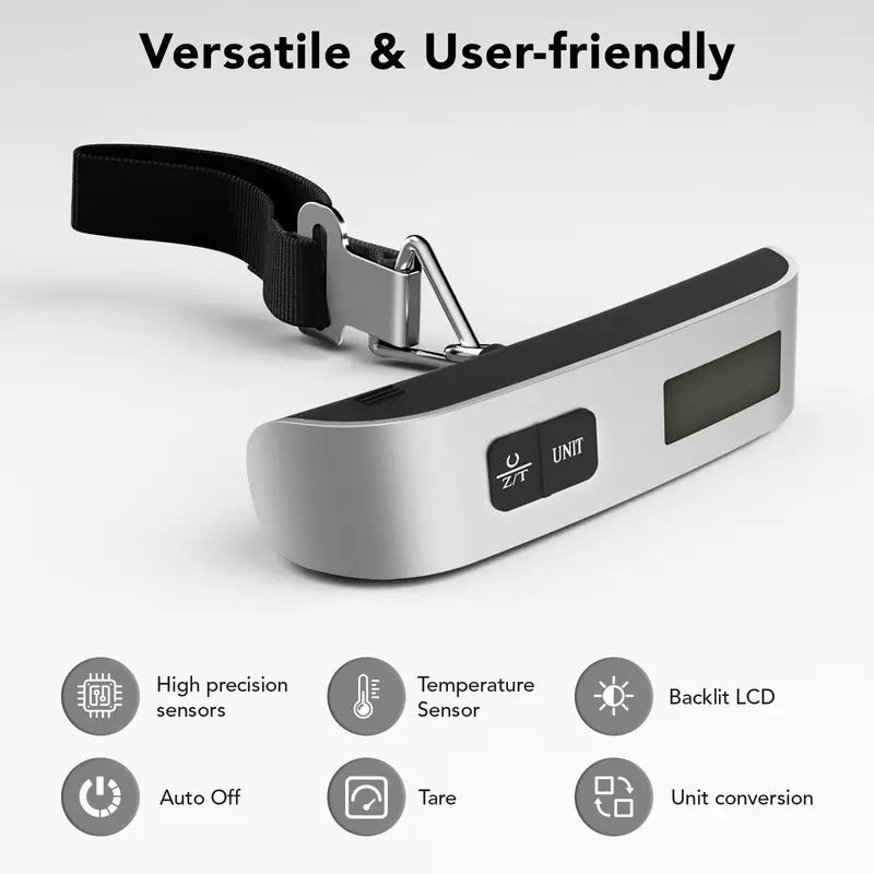 🧳 Portable Digital Luggage Scale – Avoid Overweight Fees & Travel Smart! ⚖️✈️ Accurate, Compact & Easy!
