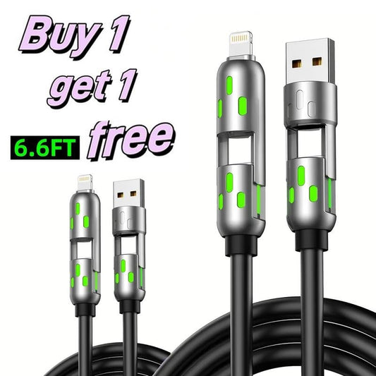 🔥6.6ft 4-in-1 USB Charging Cable fast charging MAX 60W