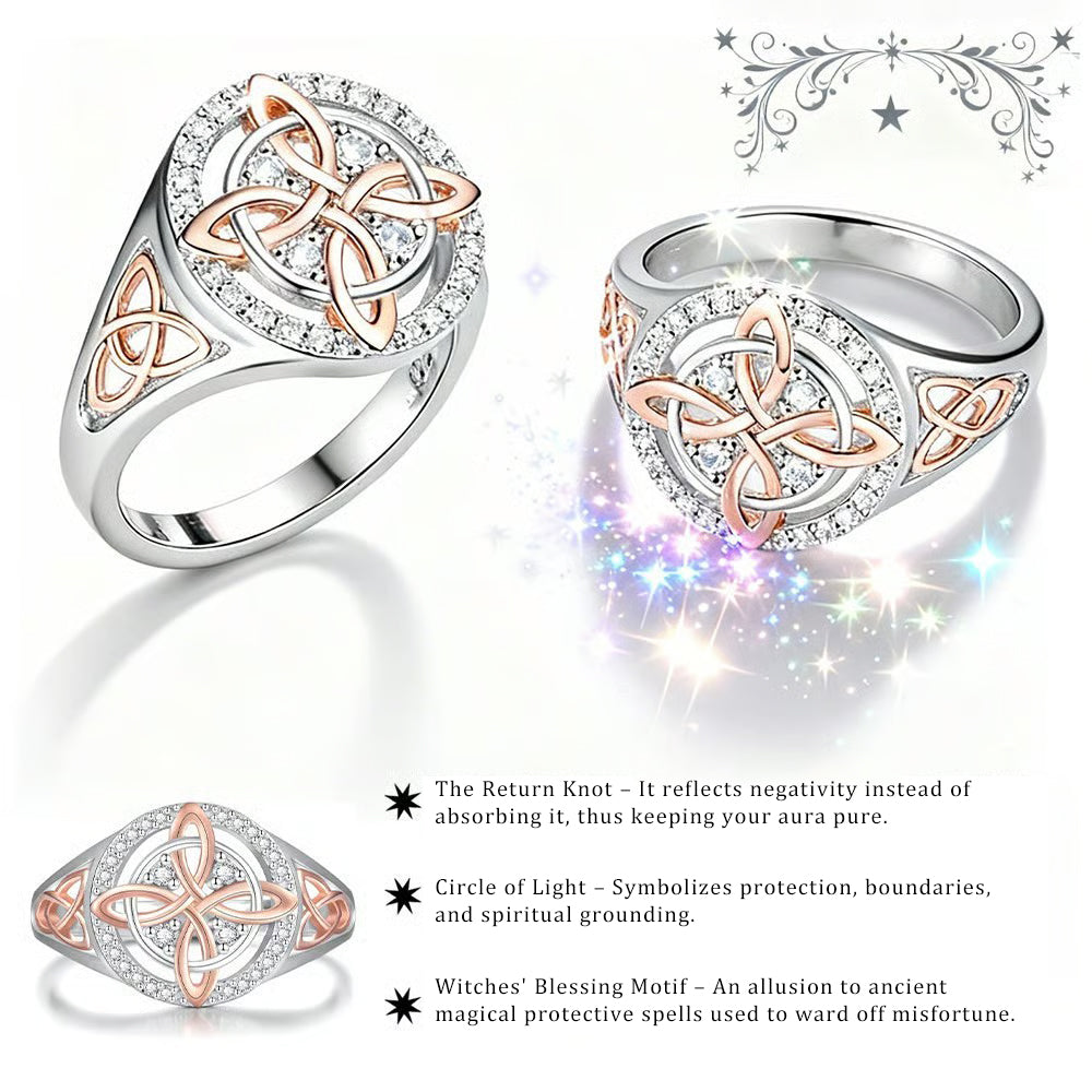 🔮💍 Handcrafted Witch's Return Knot Protection Ring 💞 Protect your loved ones