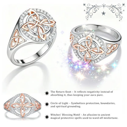 🔮💍 Handcrafted Witch's Return Knot Protection Ring 💞 Protect your loved ones