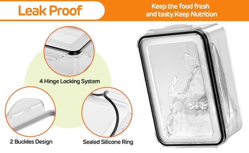 3-Piece Stackable Fridge Storage Containers with Removable Colander