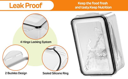 3-Piece Stackable Fridge Storage Containers with Removable Colander