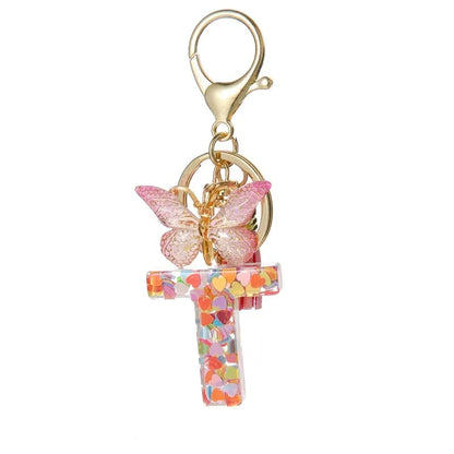 🔥Butterfly Letter Keychain Tassel Design Vibrant Durable Lightweight Gift