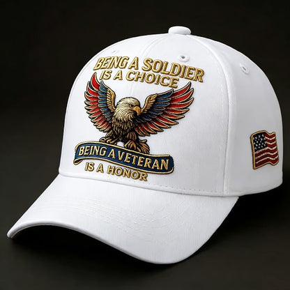 🔥Last Day 49% OFF -🦅 “Being a Soldier, Being a Veteran” Commemorative Cap✨(Breathable & Lightweight Comfort & Unisex Fit)
