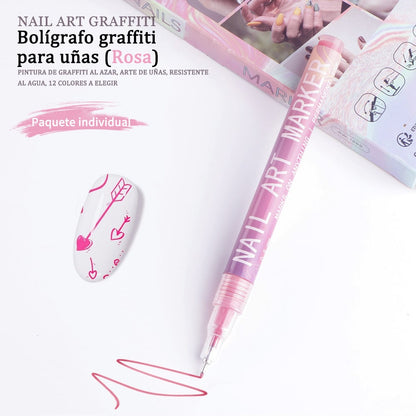 🎨Set of 12 colorful nail art markers🌈