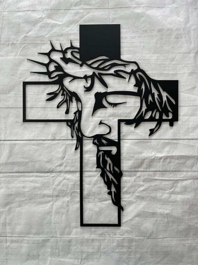 ON SALE🔥Jesus Cross Metal Sign Christ Wall Decor