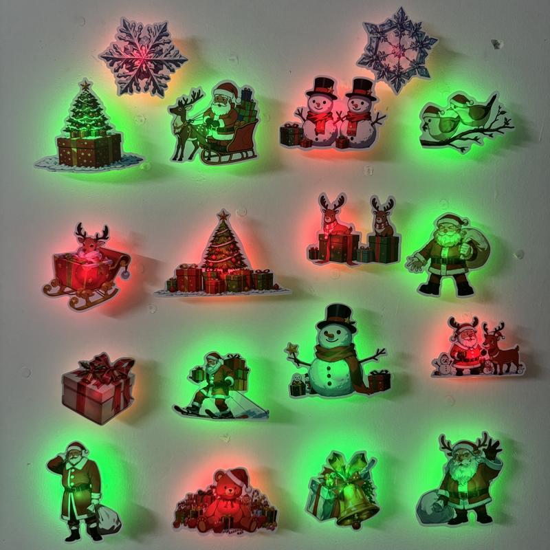 🎅Christmas 3D Glowing Wall Decals, Christmas Wall Decals🎄