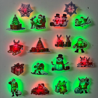 🎅Christmas 3D Glowing Wall Decals, Christmas Wall Decals🎄