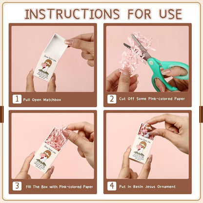 🙏💝12 PCS Mini Jesus Loves You Figurines Gifts✨