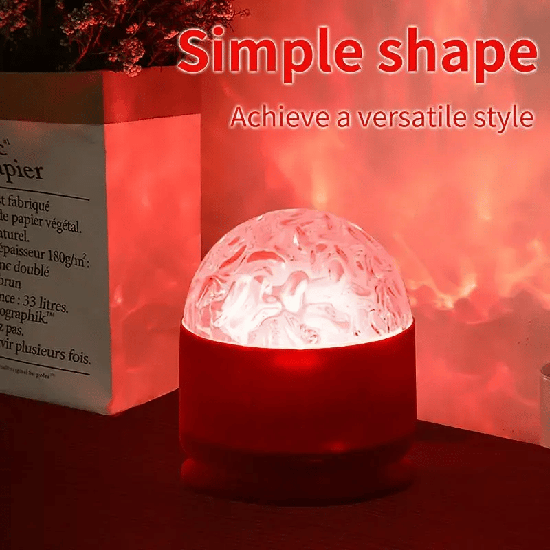 3D Water RippleProjector Light-16-Color Round Lamp withControl, Relaxation & Romantic Night Ambience
