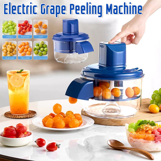 💥BUY 2 GET 1 FREE💥Hot Sale 49% OFF💥⏰ Electric Grape, Garlic & Cherry Tomato Peeler | Rechargeable Hands-Free Skin Remover for Small Fruits & Veggies
