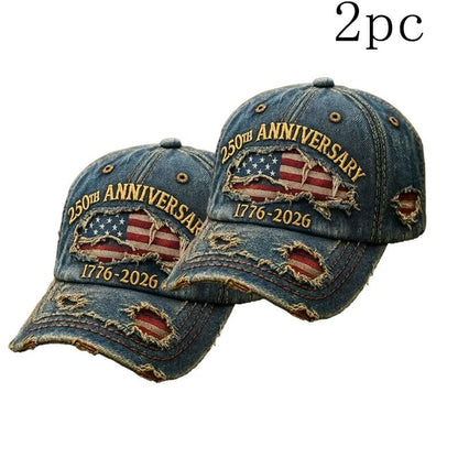 🔥 LAST DAY 49% OFF-🔥 250th Anniversary Commemorative 1776-2026 Ragged Cowboy American Flag Baseball Cap