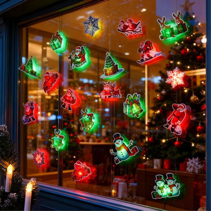 🎅Christmas 3D Glowing Wall Decals, Christmas Wall Decals🎄