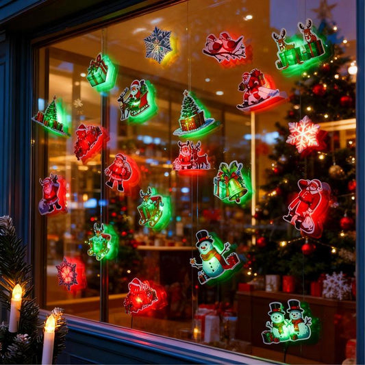 🎅Christmas 3D Glowing Wall Decals, Christmas Wall Decals🎄