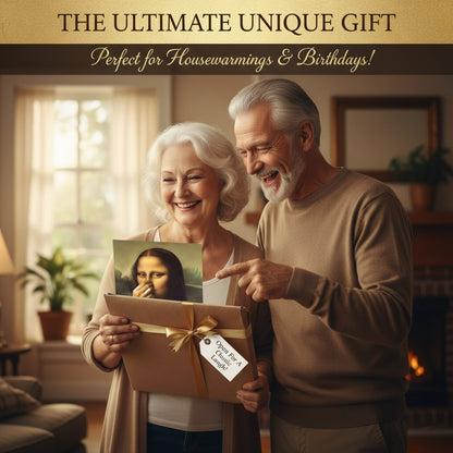 Mona Lisa Holding Her Nose – Canvas Print for the Bathroom