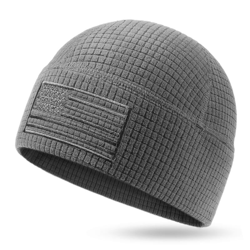 🔥American Flag Embroidery Waffle Watch Cap