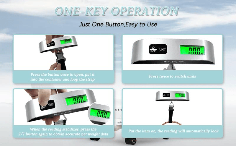 🧳 Portable Digital Luggage Scale – Avoid Overweight Fees & Travel Smart! ⚖️✈️ Accurate, Compact & Easy!