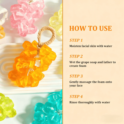 🔥LAST DAY 50% OFF- 🧼Handmade DIY Decorative Grape Soap🫧