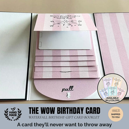 🎁LAST DAY 50% OFF - 🎂✨Handmade Waterfall Birthday Gift Card Booklet
