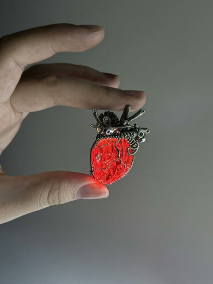 ✨New "Heartbeat" Statement Piece — Breathing Handmade Crystal Heart Necklace🫀