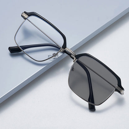 Frameless Progressive Reading Glasses – Multi-Focus Vision with Blue Light Protection for Men & Women