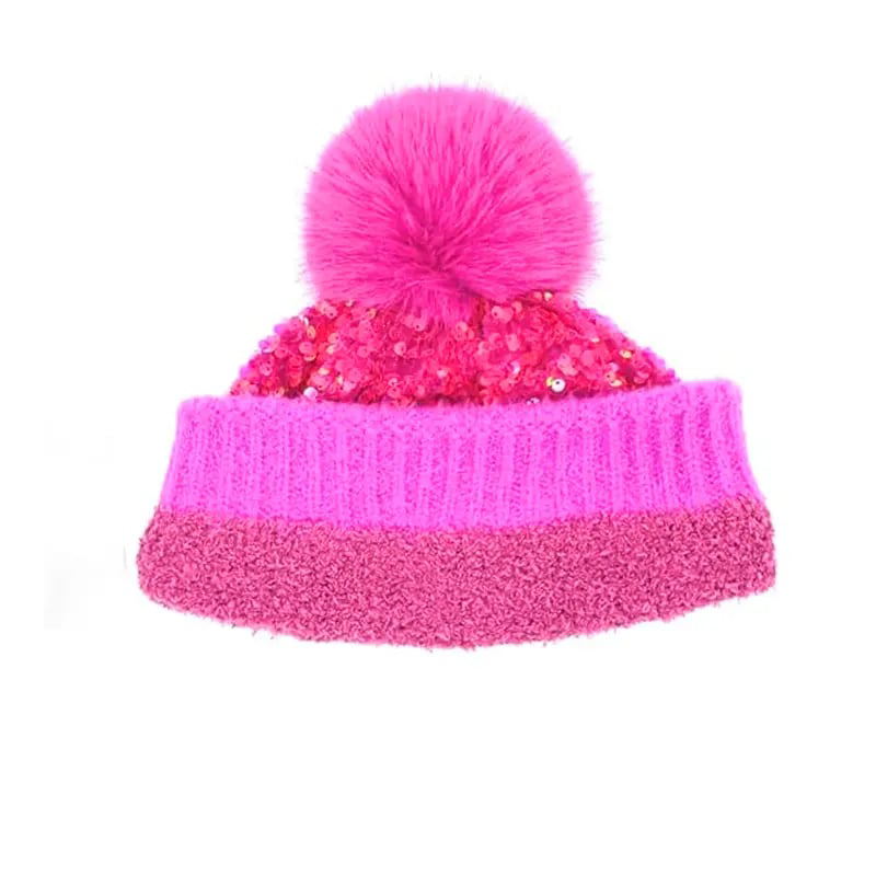 🎁Year-End Sale 48% OFF⚡✨Winter Sparkly Sequin Pom Beanie