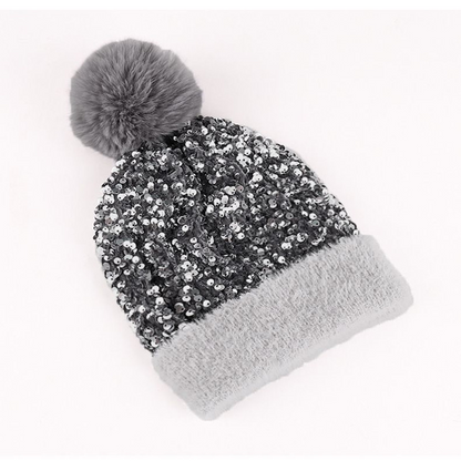 🎁Year-End Sale 48% OFF⚡✨Winter Sparkly Sequin Pom Beanie