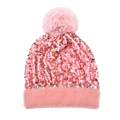 🎁Year-End Sale 48% OFF⚡✨Winter Sparkly Sequin Pom Beanie