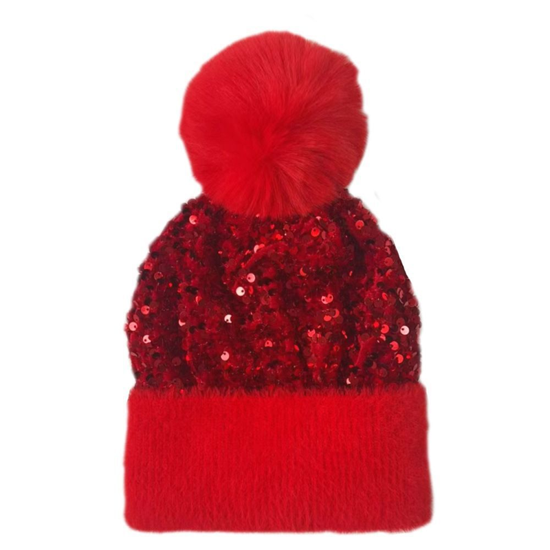 🎁Year-End Sale 48% OFF⚡✨Winter Sparkly Sequin Pom Beanie