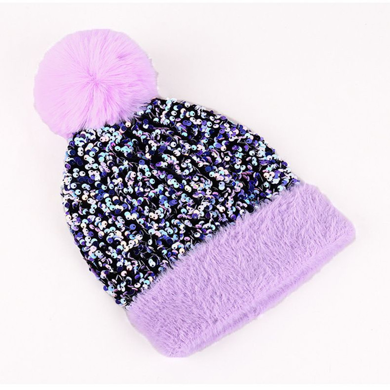 🎁Year-End Sale 48% OFF⚡✨Winter Sparkly Sequin Pom Beanie