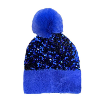 🎁Year-End Sale 48% OFF⚡✨Winter Sparkly Sequin Pom Beanie