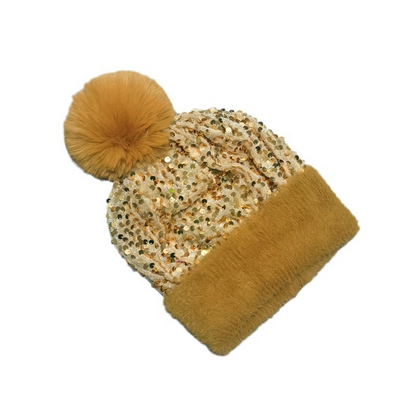 🎁Year-End Sale 48% OFF⚡✨Winter Sparkly Sequin Pom Beanie