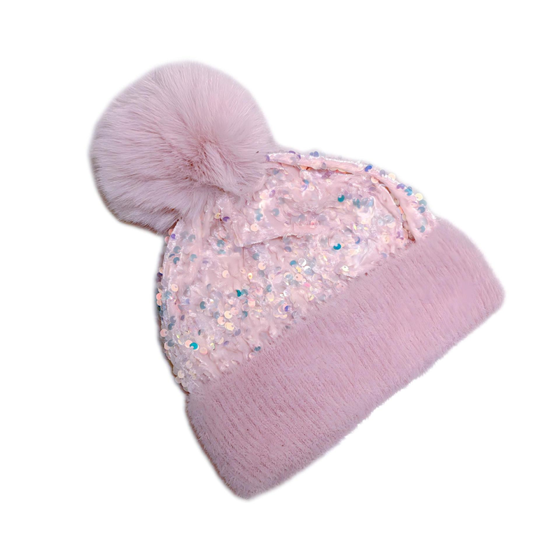 🎁Year-End Sale 48% OFF⚡✨Winter Sparkly Sequin Pom Beanie
