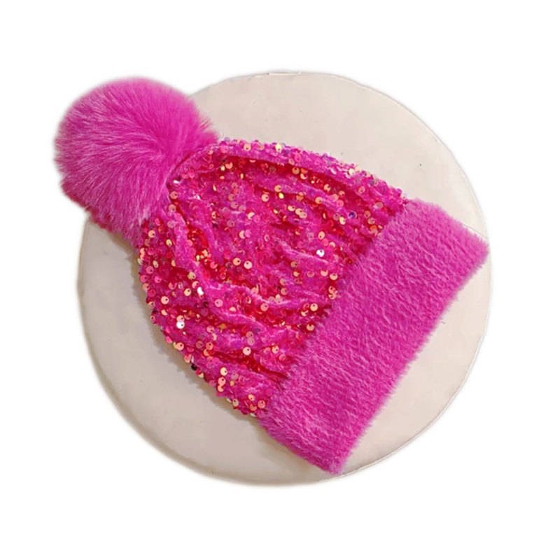 🎁Year-End Sale 48% OFF⚡✨Winter Sparkly Sequin Pom Beanie